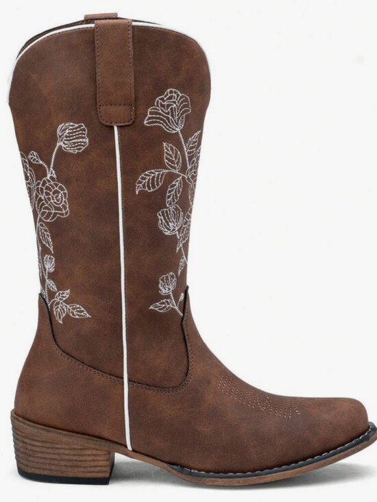 Shoes - Comfy Women's Embroidered Classic Cowgirl Boots-Never Been Worn!